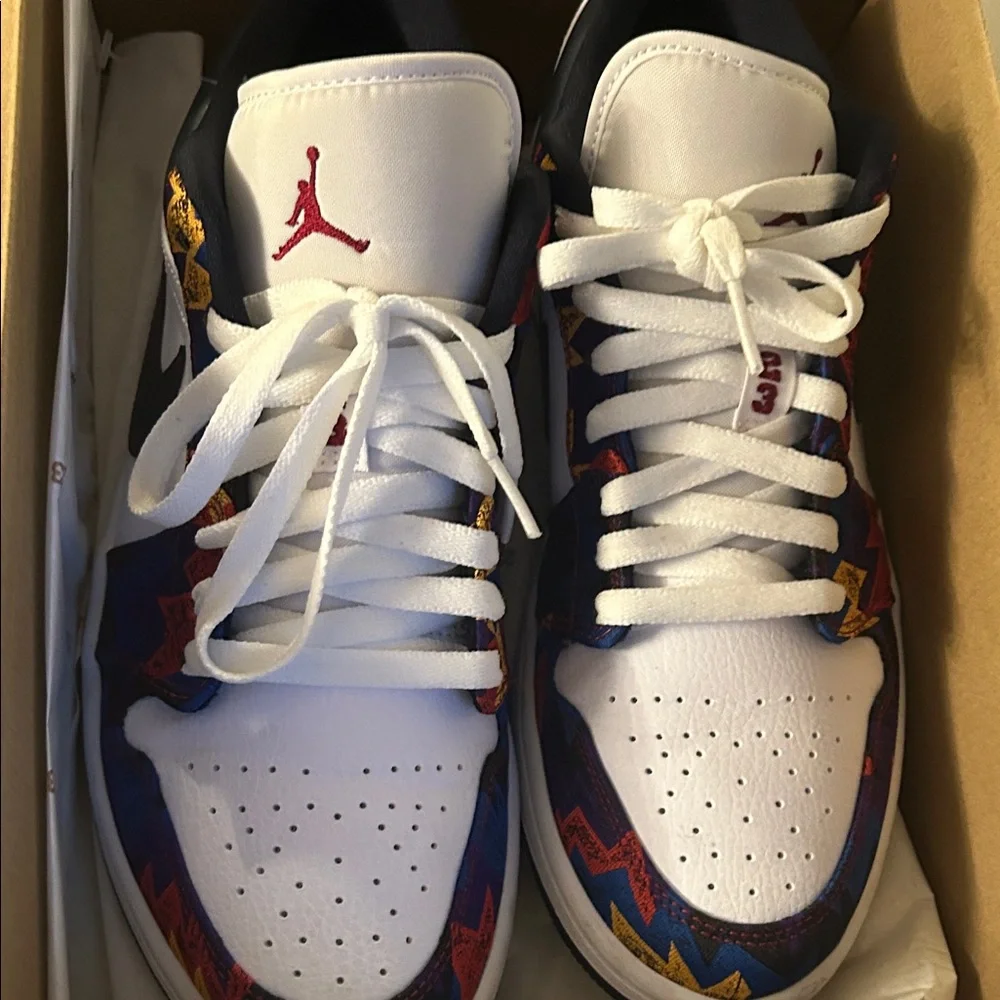 Jordan White and Multicolor Men's Sneakers - Picture 7 of 7